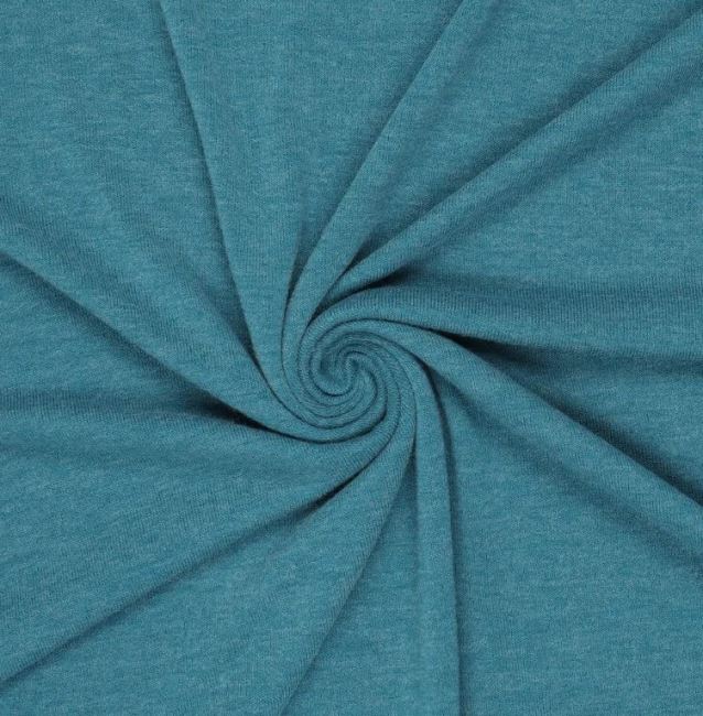 Knitted fabric in blue color with soft pile 90076/670