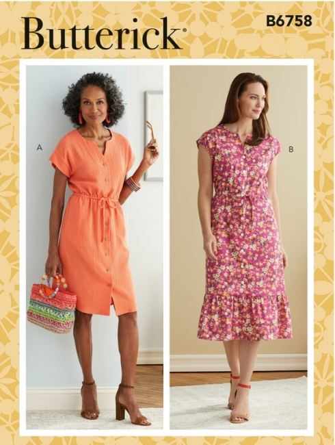 Butterick slip dress size 40-48 B6758-E5