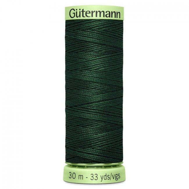 Gütermann extra strong sewing thread in dark green color J-304