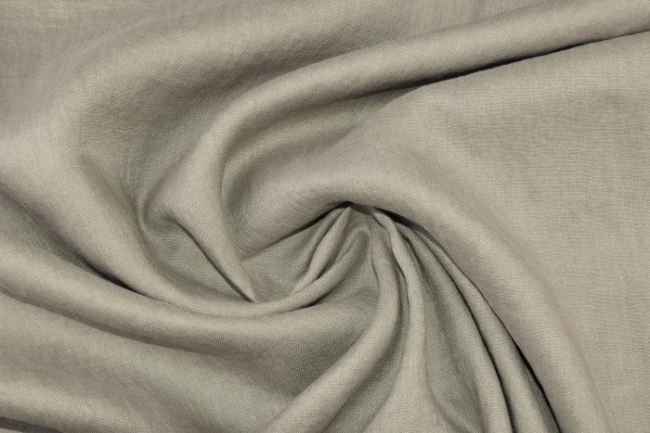 Washed linen in gray green color 0872/213