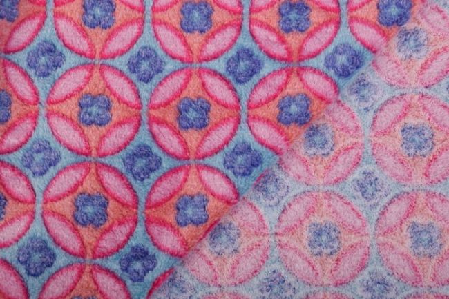 Wellness fleece with a retro motif 12480/875