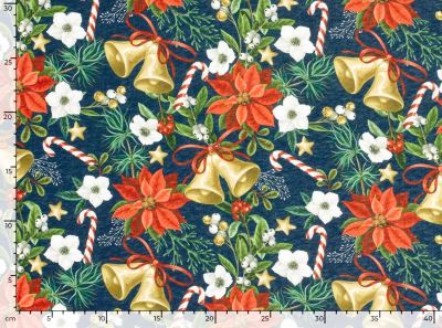 Brushed Tracksuit with Digital Christmas Bells and Flowers Print 22712/008 (2)