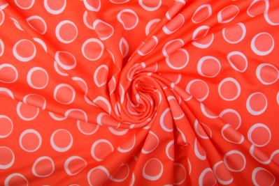 Functional knitwear Venezia in orange with digital polka dot print CS13608A (4)
