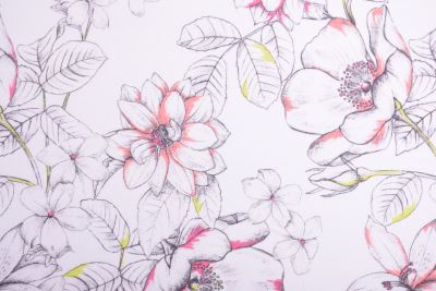 Viscose knit in white with a digital print of delicate flowers 23560 (2)