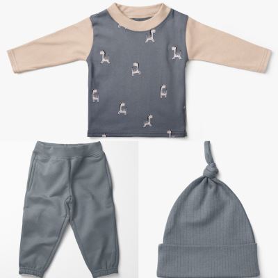 Ribbed knitwear from the BABY gray-blue collection 18497/006 (2)