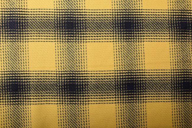 Woolen tweed fabric in yellow color TI460