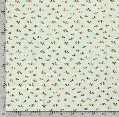 Cotton knit in mint color with fish print 17690/021 (2)