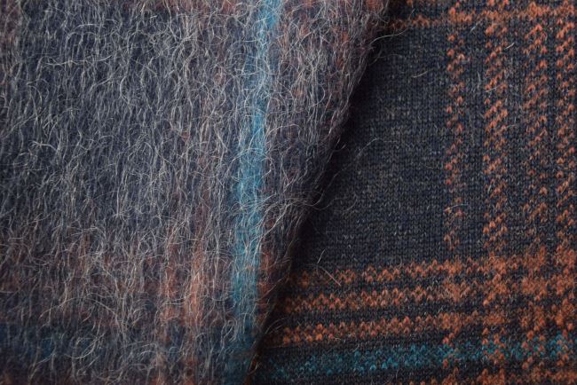 Boiled wool with check pattern DS-GL2089