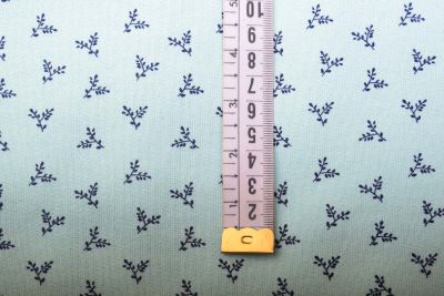 1 m combed tracksuit in menthol color with a print of twigs with leaves DS-KUP137 (1)
