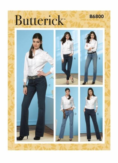 Butterick cut for trousers in sizes 32-40 B6800-A5