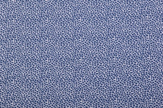 Blue cotton fabric with a print of ovals 128.750.3010