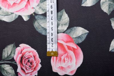 Venezia functional knit in black with digital flower print Z013 (3)