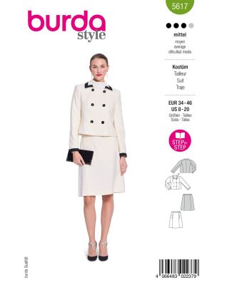 Pattern for women's jacket and skirt in sizes 34-46 5617