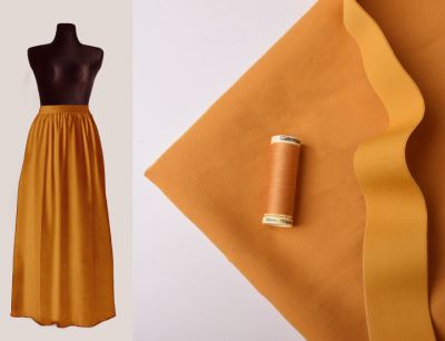 Set for Tencel skirt in ocher color TS005