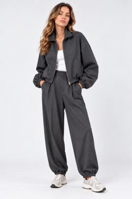 Short jacket in dark gray color ITA-BU09 (1)