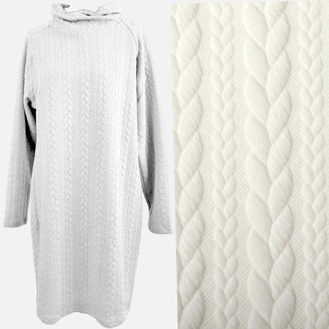Knitwear in cream color with braids 13423/020