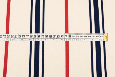 Lounger fabric, width 45 cm, beige with striped print LH50 (1)