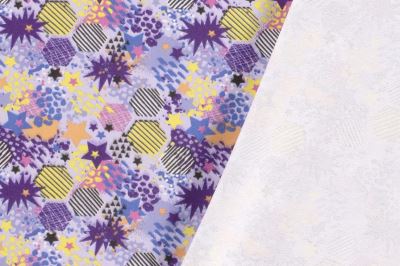 French Terry sweatpants in violet color with geometric print 19634/042 (2)