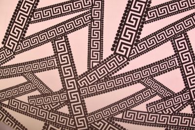 Barbie costume fabric in beige color with digital geometric print NLSM81.1 (1)