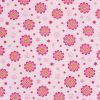 Cotton knit in pink with flower print 21816/011