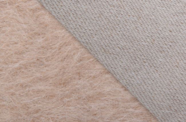 Luxury coat fabric with pile in the color of camel hair AV003