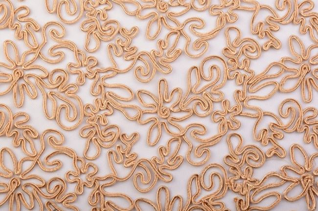 Lace in gold color with plastic pattern 10551/080