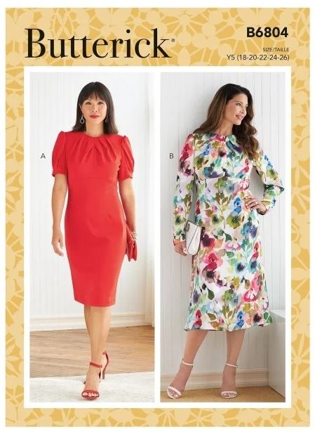 Butterick cut for dresses in sizes 44-52 B6804-Y5