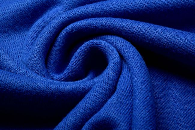 Knitted fabric in royal blue color 12864/2022CL11