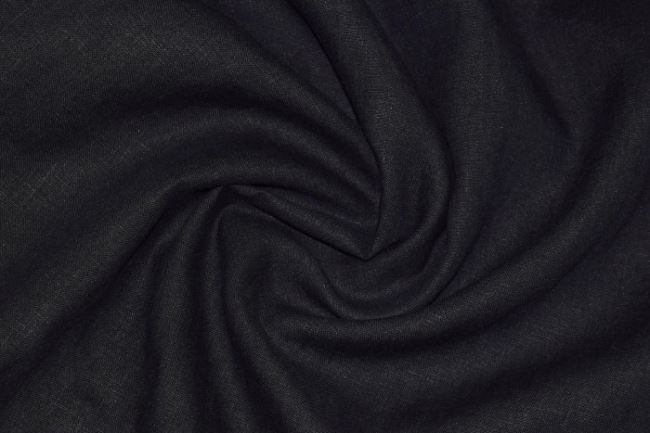 Washed linen in black color 0872/999