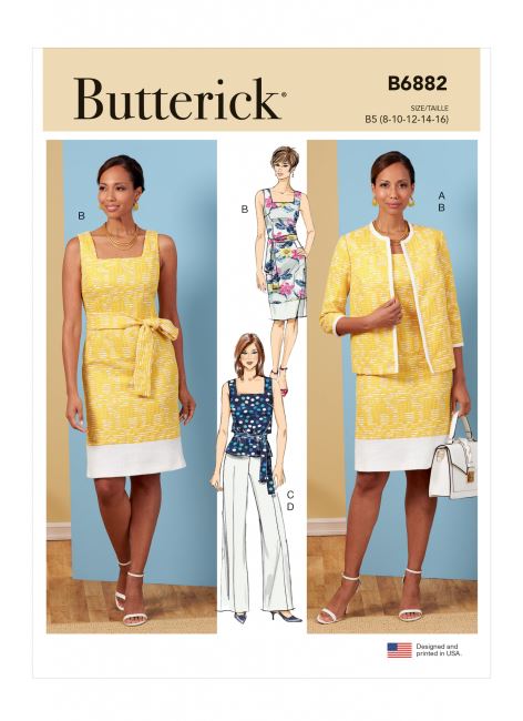 Butterick cut for women's clothing in sizes 34-42 B6882-B5