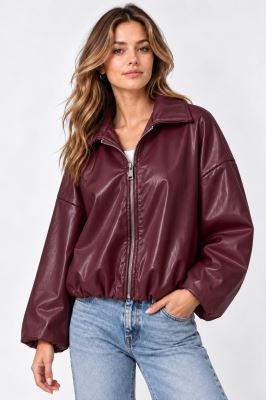 Leather jacket in burgundy color ITA-BU03 Leather jacket in burgundy color ITA-BU03