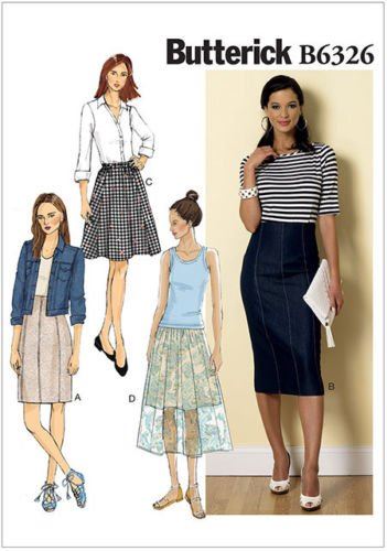 Butterick cut for women's skirts in size 42-50 B6326-F5