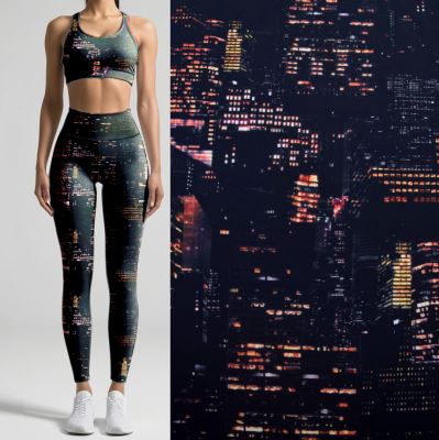 Functional knitwear in black with city print CS15040A