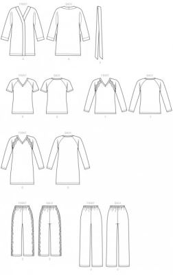 Butterick cut for women's pajamas in size Lrg-Xxl B6428-ZZ (1)