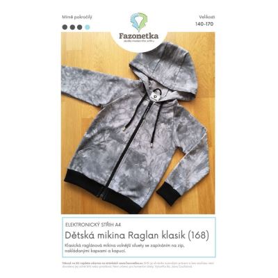 Printed cut Fazonetka for children's sweatshirt Raglan classic size 140-170 FA036 Printed cut Fazonetka for children's sweatshirt Raglan classic size 140-170 FA036