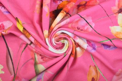 Viscose knit in pink with digital flower print S1925L-1123 (5)