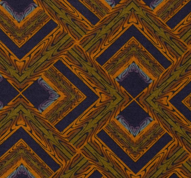 Punto di Roma in ocher color with geometric pattern 18110/034