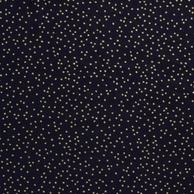 Christmas cotton fabric in dark blue with polka dot print 20702/008
