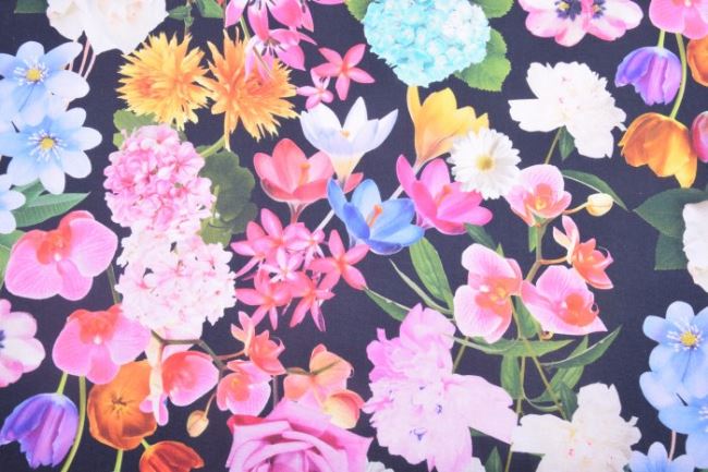 Decorative fabric with digital flower print 1339/069
