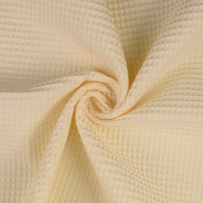 Waffle fabric in cream color 208199/7004