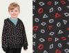Softshell in black color with digital print of geometric shapes 20431/069