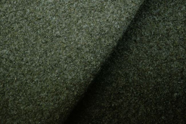Boiled wool in green color TI2042