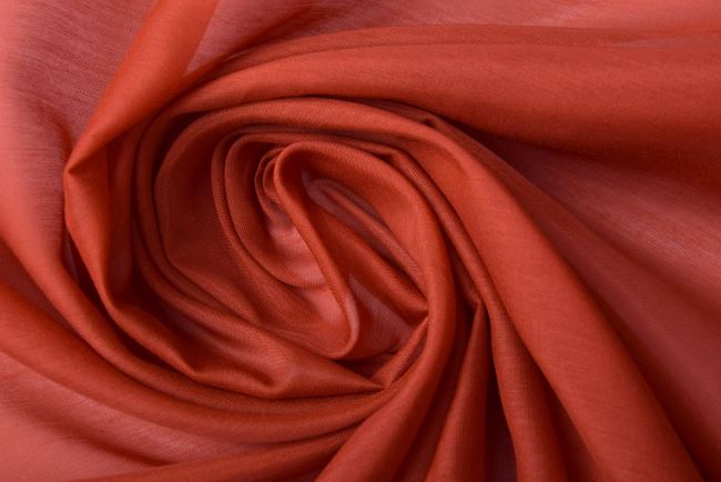 Silk batiste in brick color 0294/455