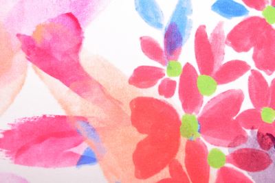 Cream-colored viscose knit with large flower print MI18903/902 (1)
