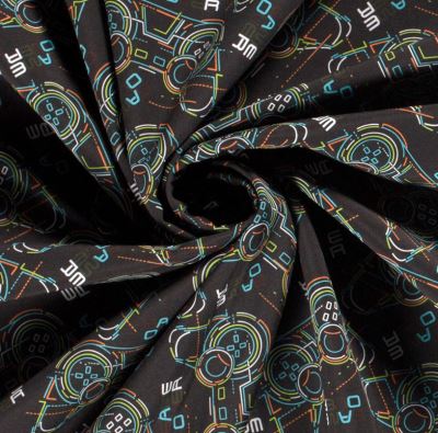 Softshell in black color with digital print of controller for console 20428/069 (3)