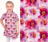 Muslin with digital print of pink flowers 21549/050