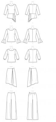Butterick cut for women's clothing in sizes 40-48 B6637-E5 (1)