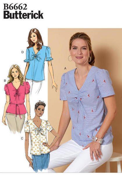 Butterick cut for women's blouse in size 38-44 B6662-D5