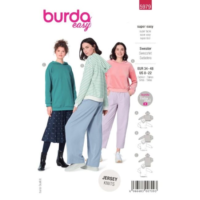 Cut for a sweatshirt in size 34-48 5979