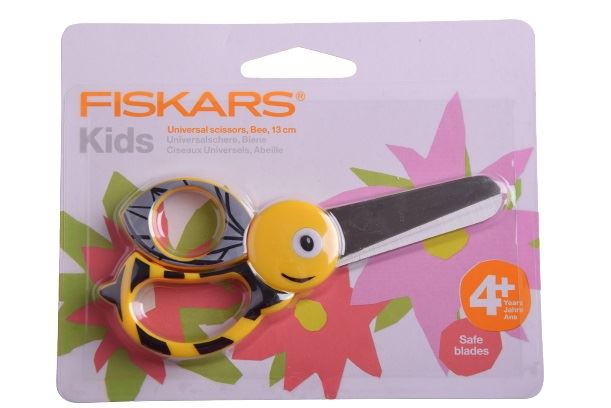 Fiskars children's scissors with bee design 13 cm 1003747